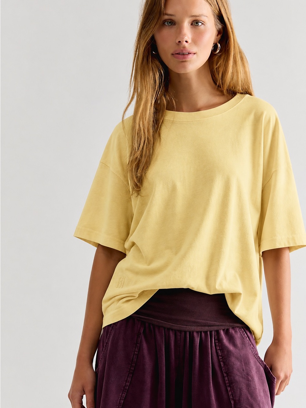 Ha Hause Organic Cotton Heavyweight Oversized T-Shirt – Pale Yellow Unisex